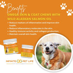 Load image into Gallery viewer, Salmon Flavor Omega Skin & Coat soft chews with Wild Alaskan Salmon Oil