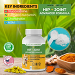 Load image into Gallery viewer, Hip & Joint Advanced Formula - 90 Mobility & Dog Joint Pain Relief Chews - Glucosamine, Chondroitin, MSM, & Turmeric for Superior Joint Health