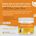 Load image into Gallery viewer, Salmon Flavor Omega Skin &amp; Coat soft chews with Wild Alaskan Salmon Oil
