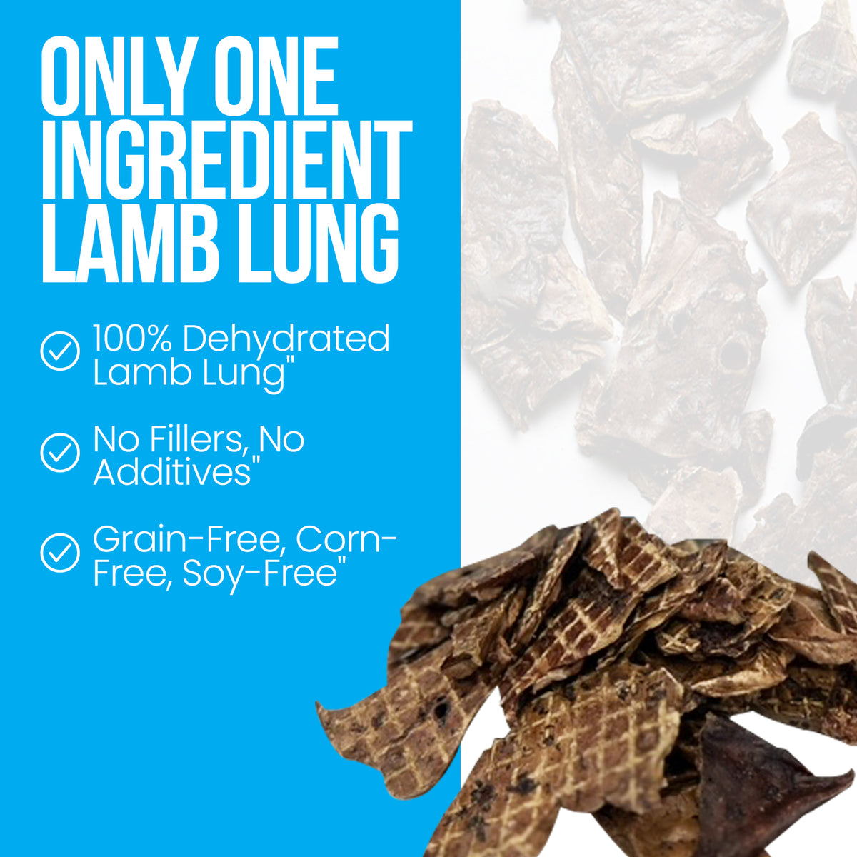 Infinite Pet Life BAAA-RK Bites Lamb Lung Dog Treats | 10oz | Made in