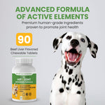 Load image into Gallery viewer, Hip &amp; Joint Advanced Formula - 90 Mobility &amp; Dog Joint Pain Relief Chews - Glucosamine, Chondroitin, MSM, &amp; Turmeric for Superior Joint Health
