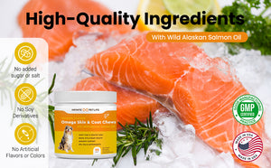 Salmon Flavor Omega Skin & Coat soft chews with Wild Alaskan Salmon Oil