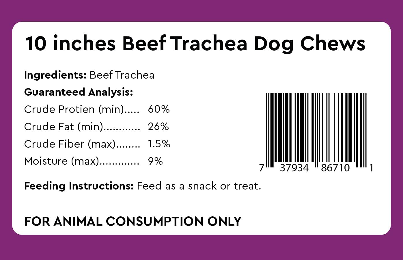 Beef Trachea (12-count)